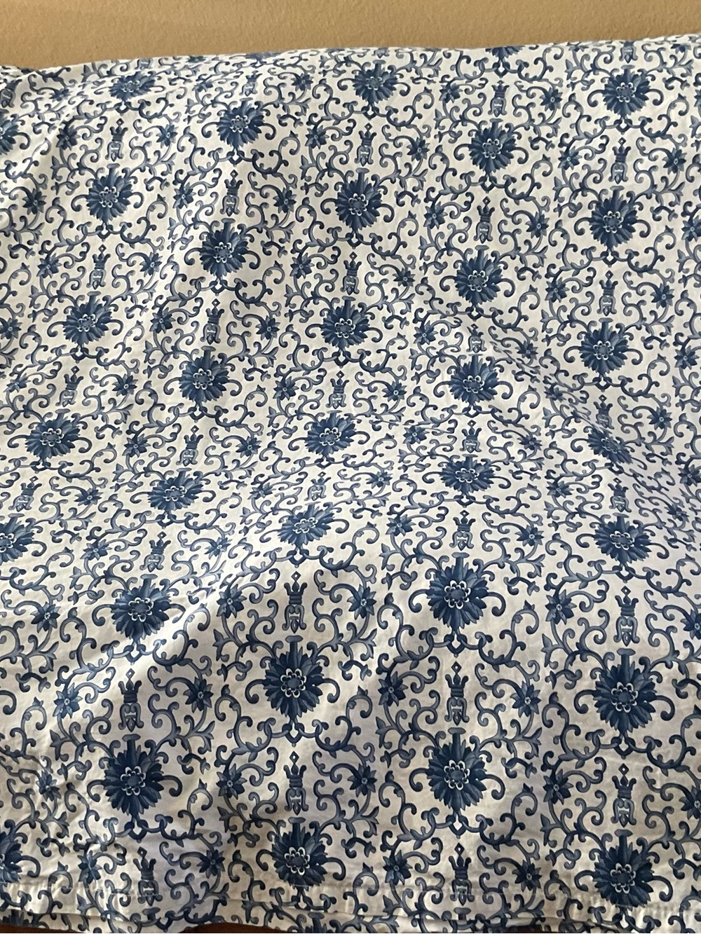 Ralph Lauren Blue Rosette Tamarind Chinoiserie Porcelain Full Fitted& Flat Sheet